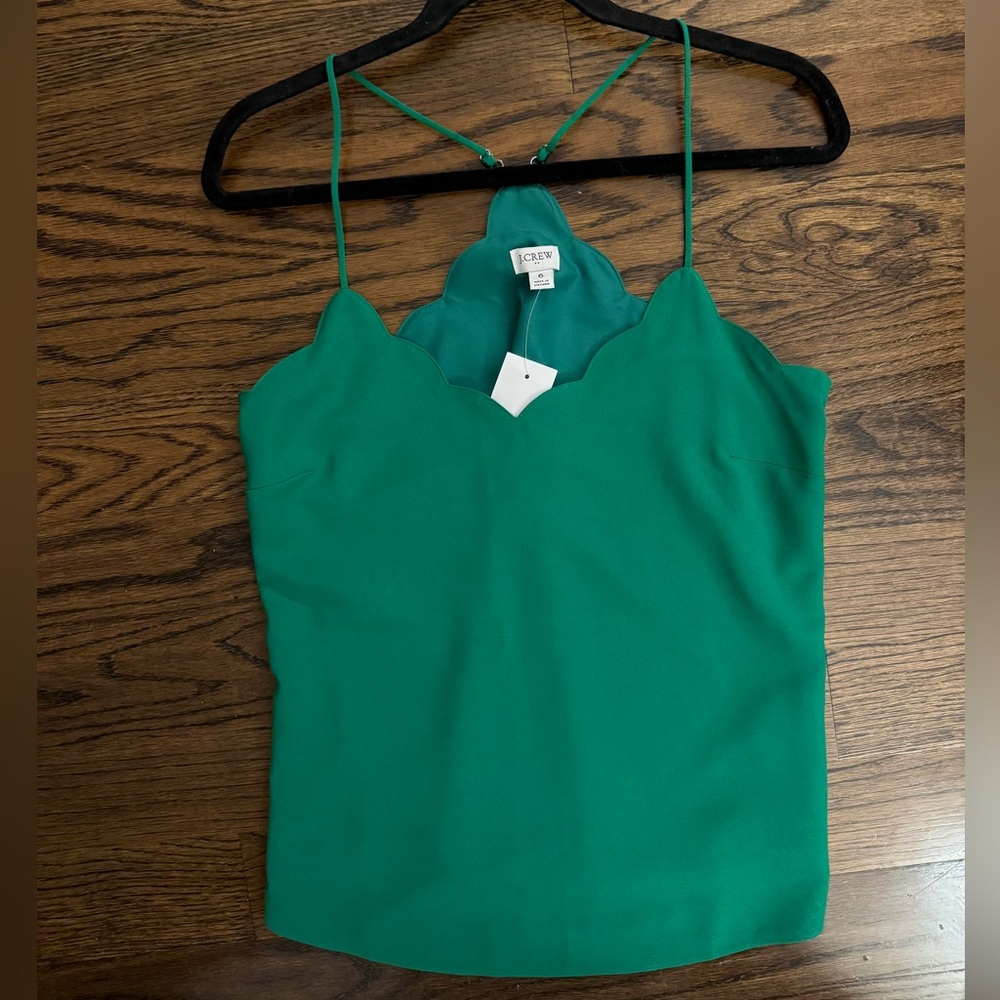 J.Crew Factory Kelly Green Scallop Cami